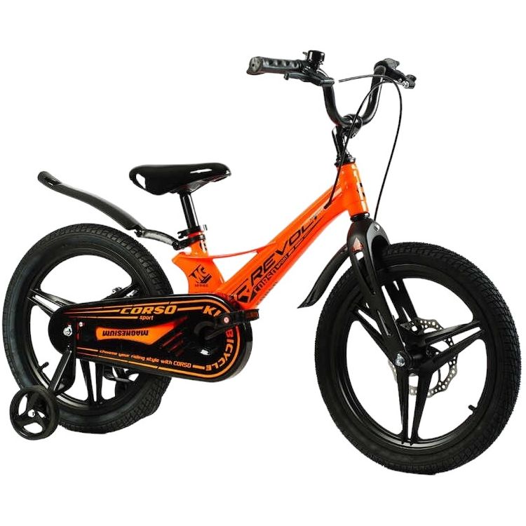 Детский велосипед Corso Revolt 18 дюймов оранжевый 283780 - фото 1