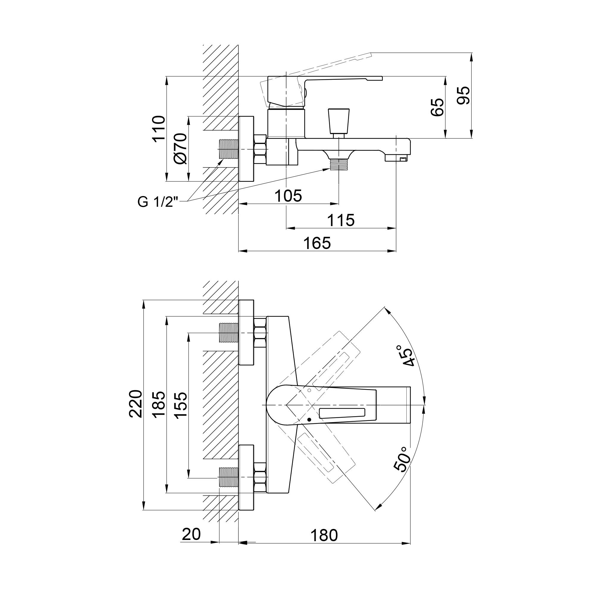 Смеситель для ванны Qtap Tern 3061102C (QTTER3061102C) - фото 2