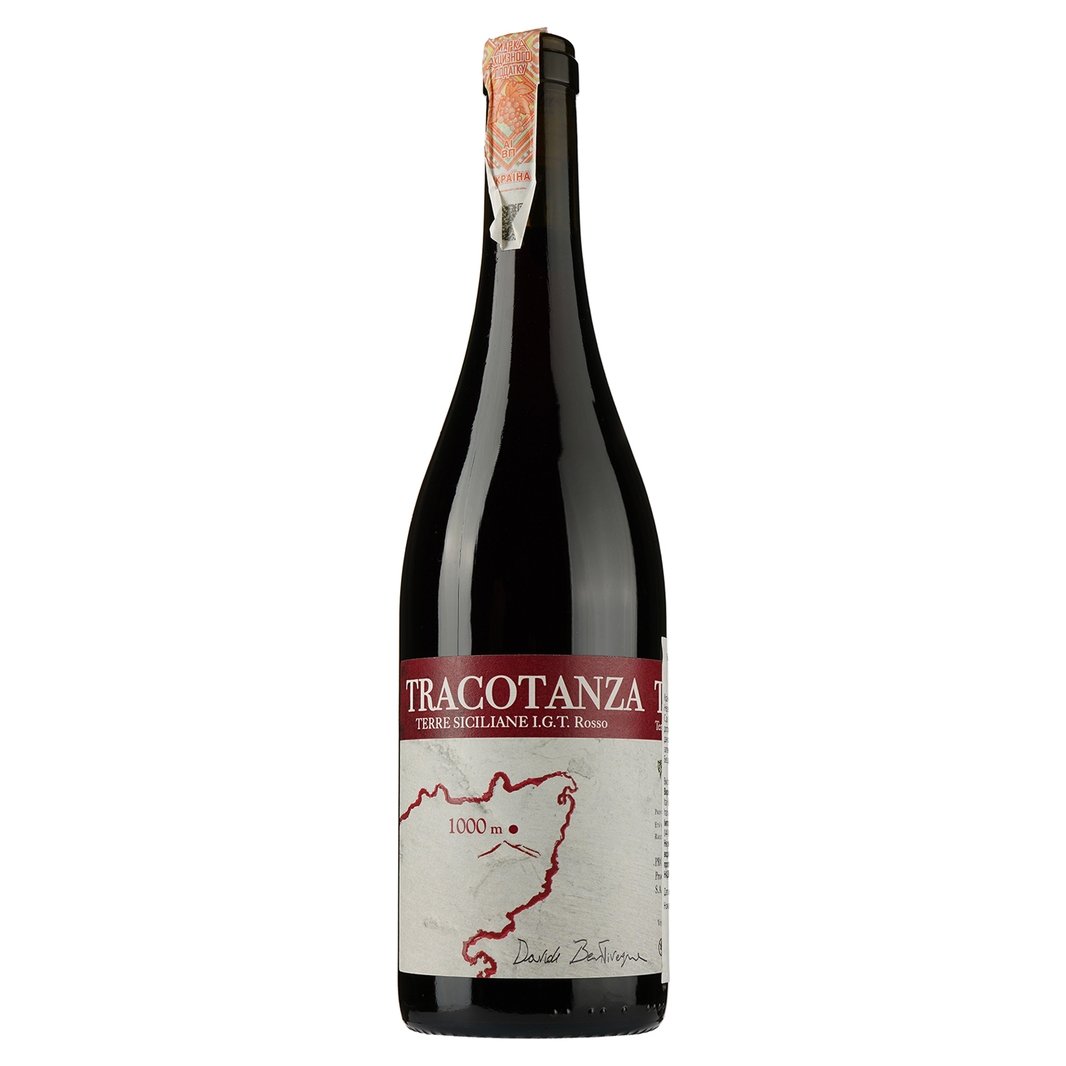 Вино Etnella Tracotanza 2020 IGT, красное, сухое, 13%, 0,75 л (890109) - фото 1