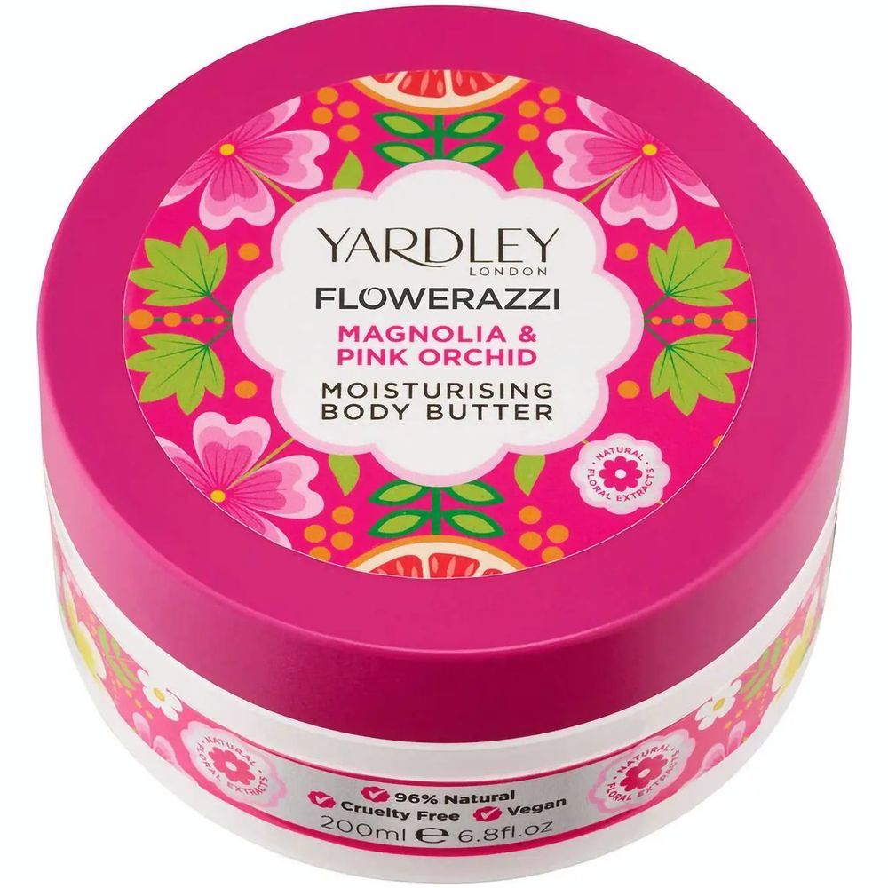 Масло для тіла Yardley London Flowerazzi Magnolia & Pink Orchid Moisturising Body Butter 200 мл - фото 2