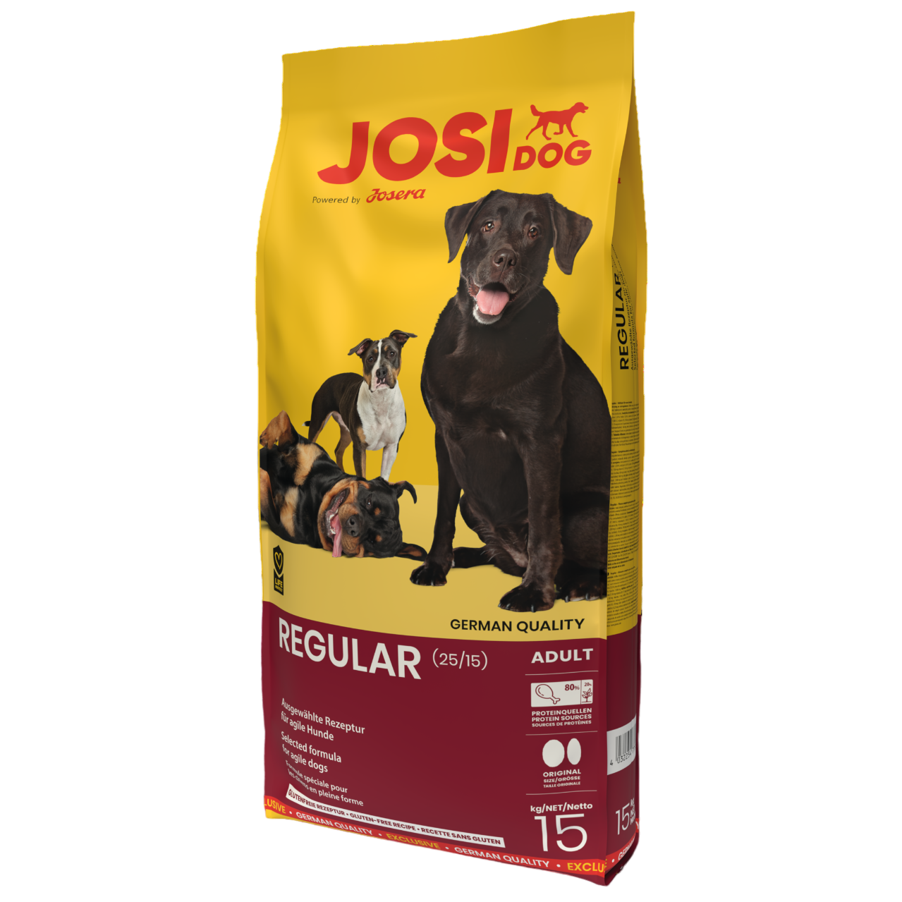 Сухий корм для активних собак Josera JosiDog Regular, з м'ясом домашньої птиці, 15 кг - фото 1