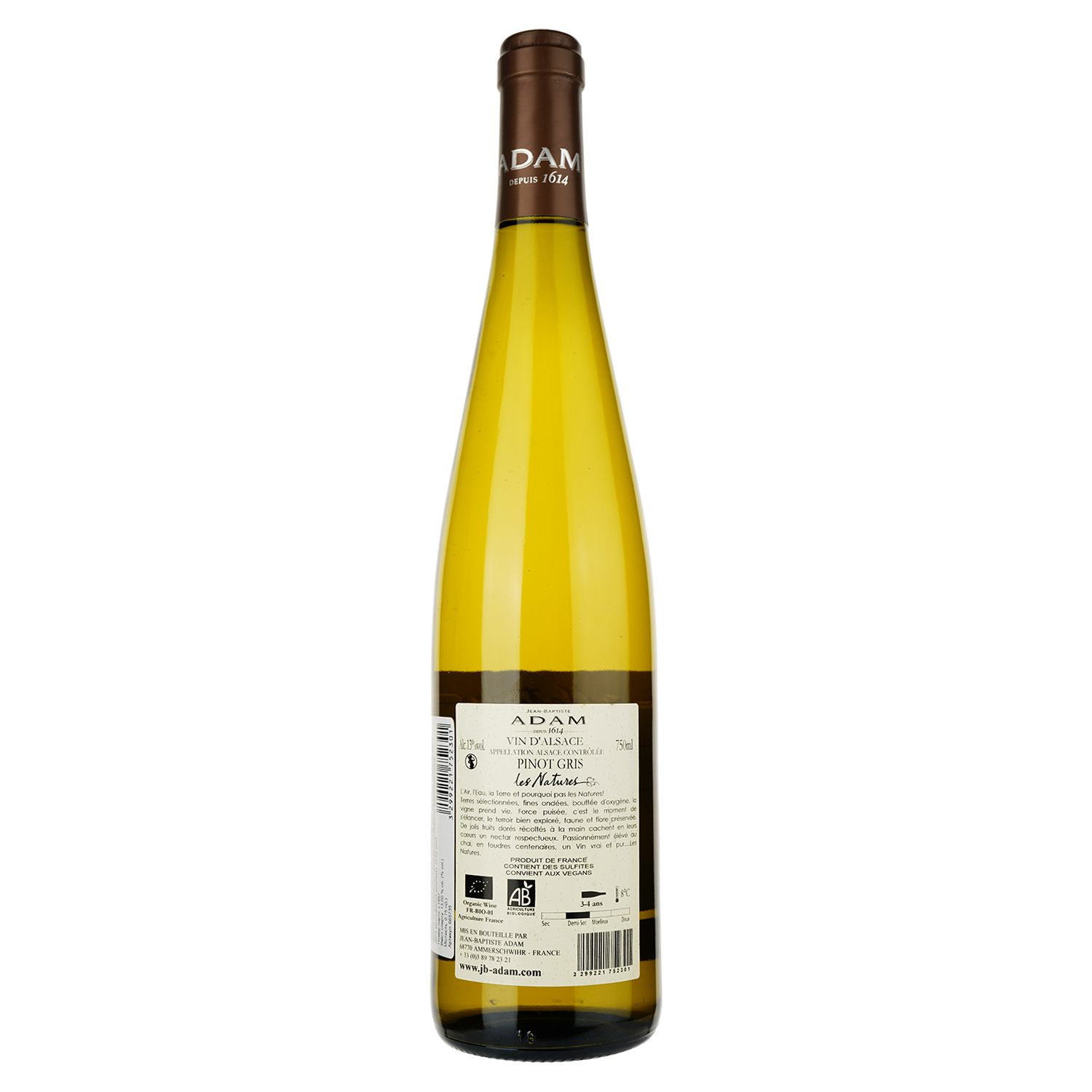 Вино Jean-Baptiste Adam Pinot Gris Les Natures біле напівсухе 0.75 л - фото 2