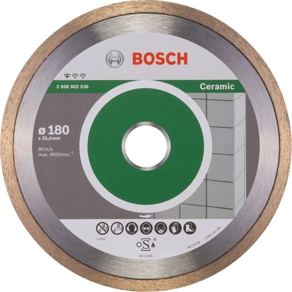 Диск алмазный Bosch Standard for Ceramic 180х25.4 мм (2.608.602.536) - фото 1