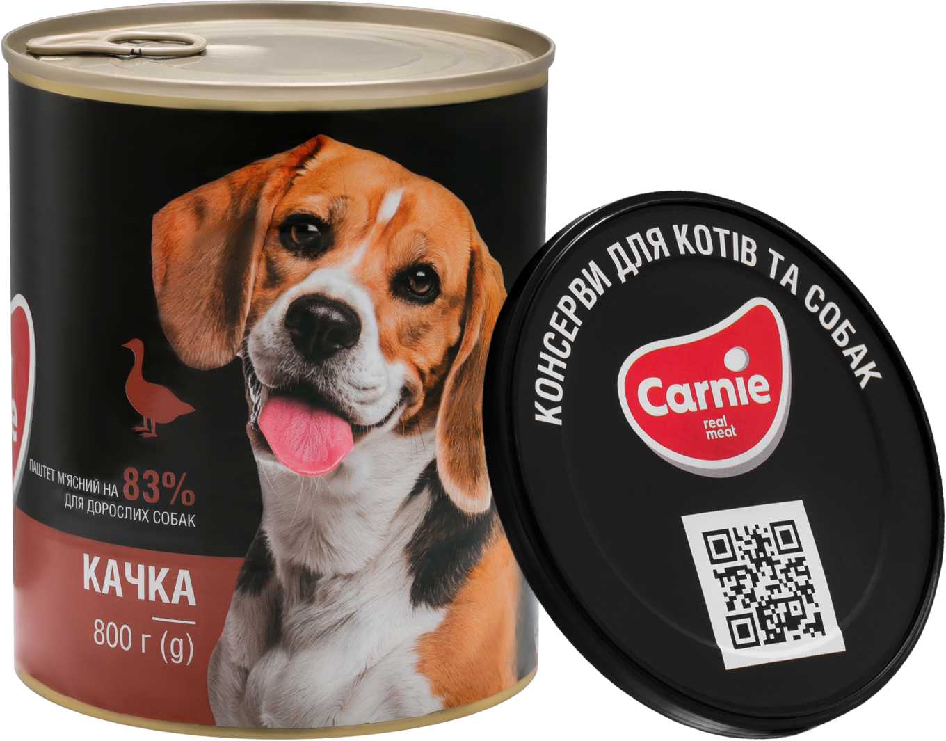 Вологий корм для собак Carnie Паштет м'ясний, з качкою, 800 г (90211) - фото 2