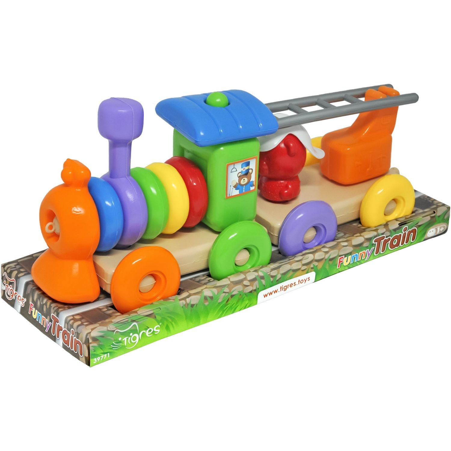 Развивающая игрушка Tigres Funny train, 23 элемента (39771) - фото 1