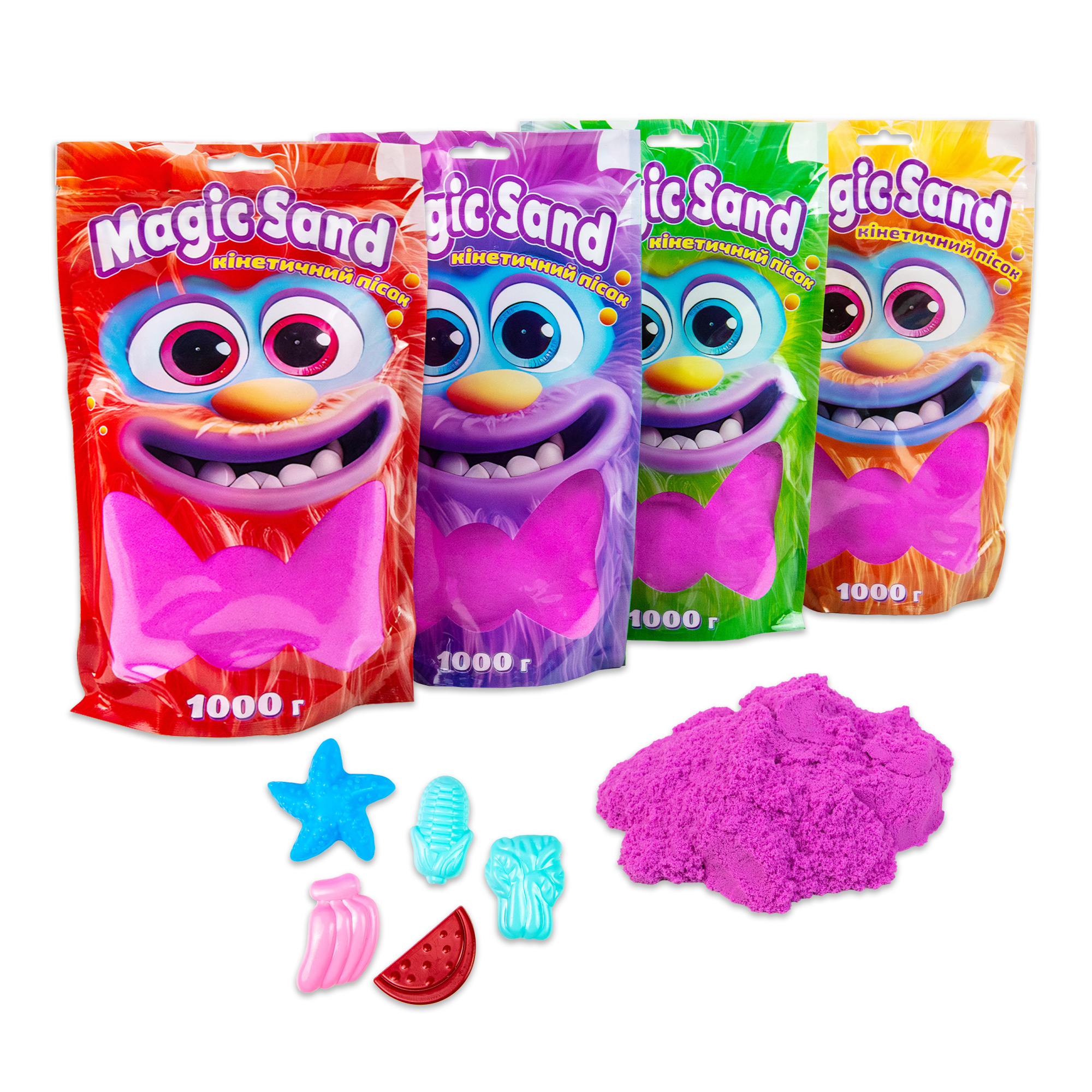 Кинетический песок Strateg Magic sand фиолетовый 1 кг (39404-4) - фото 3