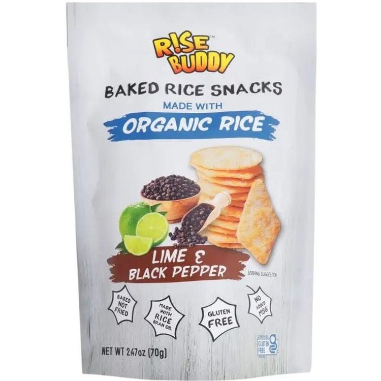 Снеки рисові Rise Buddy Лайм та чорний перець 70 г (856427) - фото 1