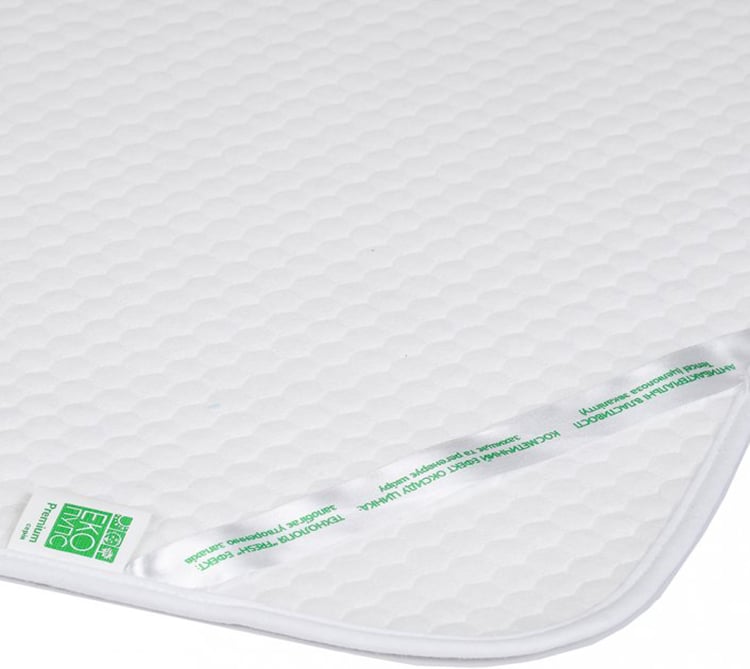 Многоразовая непромокаемая пеленка Эко Пупс Soft Touch Premium, 70х50 см, белый - фото 2