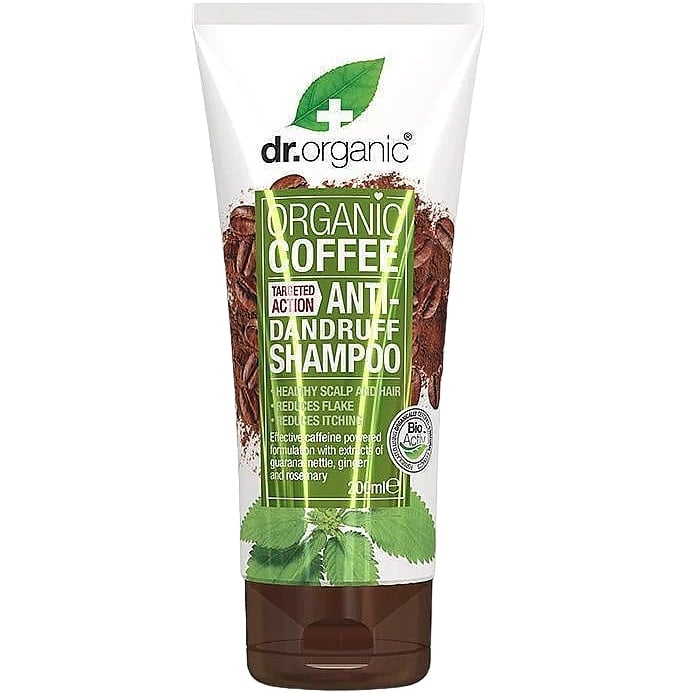 Кофейный шампунь против перхоти с мятой Dr.Organic Coffee Mint Anti Dandruff Shampoo 200 мл - фото 1