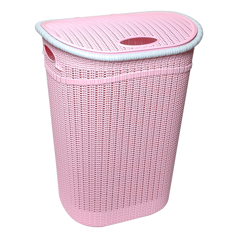 Корзина для белья Irak Plastik Gordes, 52 л, розовый (LA150) - фото 1