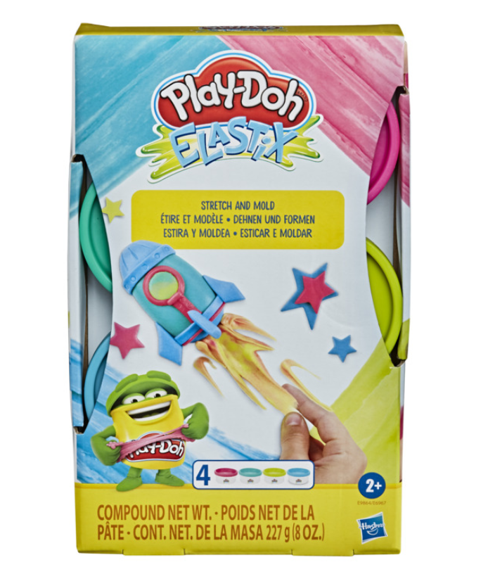 Набор пластилина Hasbro Play-Doh Elastix Ракета, 4 цвета (E9864) - фото 1