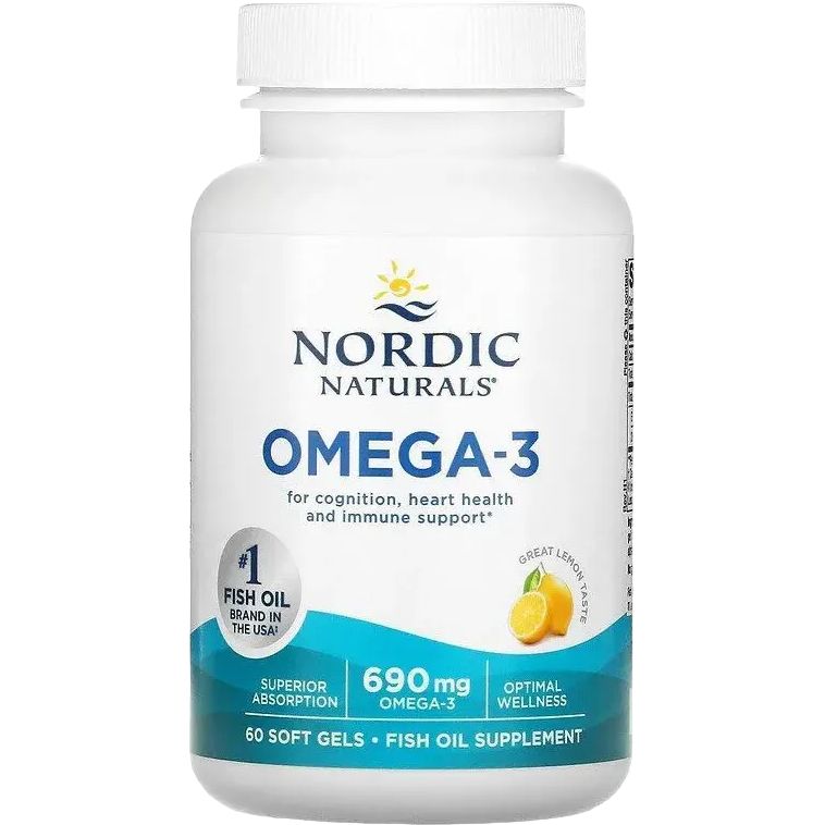 Рыбий жир Nordic Naturals Omega-3 60 капсул - фото 1