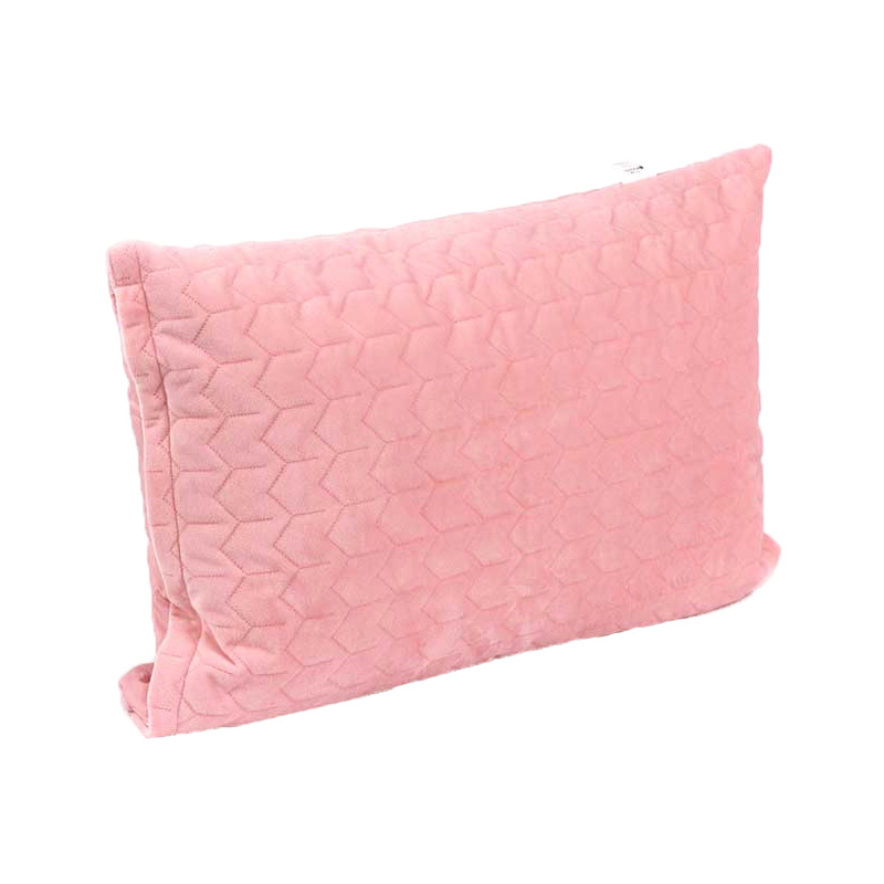 Чохол на подушку Руно Rose на блискавці, стьобаний мікрофайбер+велюр, 50х70 см, рожевий (382.55_Rose) - фото 1