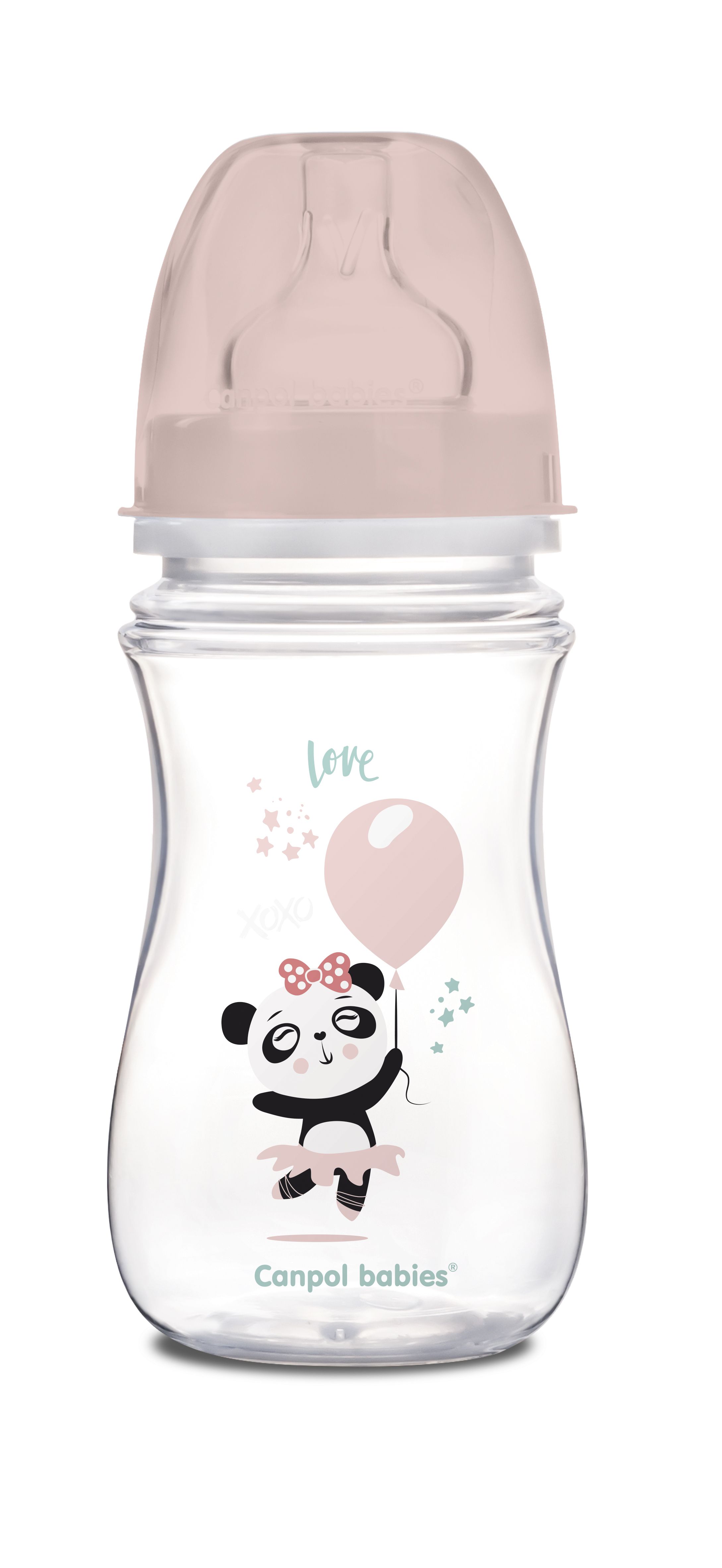 Антиколікова пляшечка для годування Canpol babies Easystart Toys, 240 мл, рожевий (35/221_pin) - фото 1
