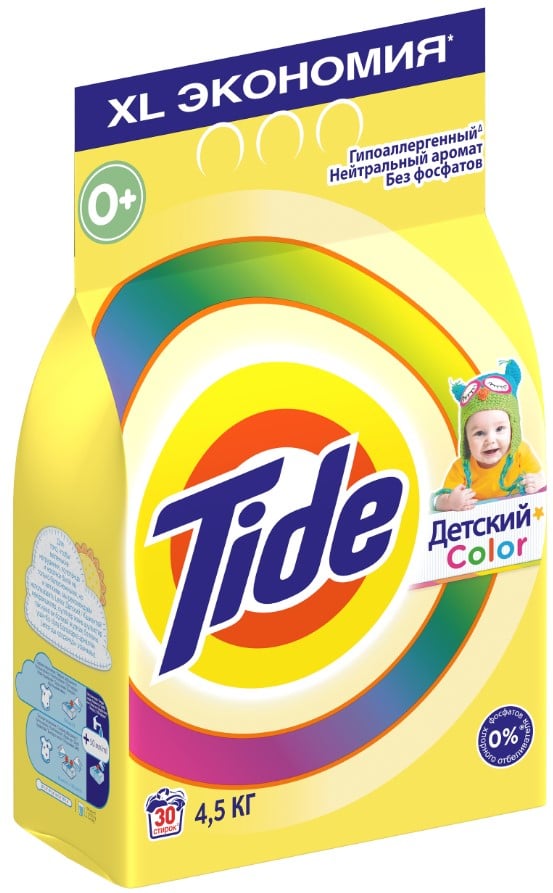 Детский стиральный порошок Tide Color, 4,5 кг - фото 2