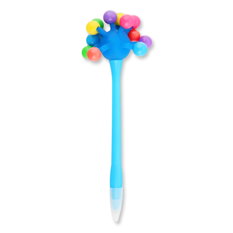 Ручка кулькова Offtop Молекули, блакитний (833795) - фото 1