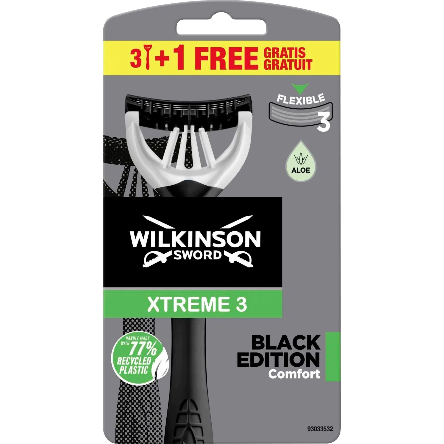 Бритва одноразовая Wilkinson Sword Xtreme 3 Black Edition, 4 шт. - фото 1
