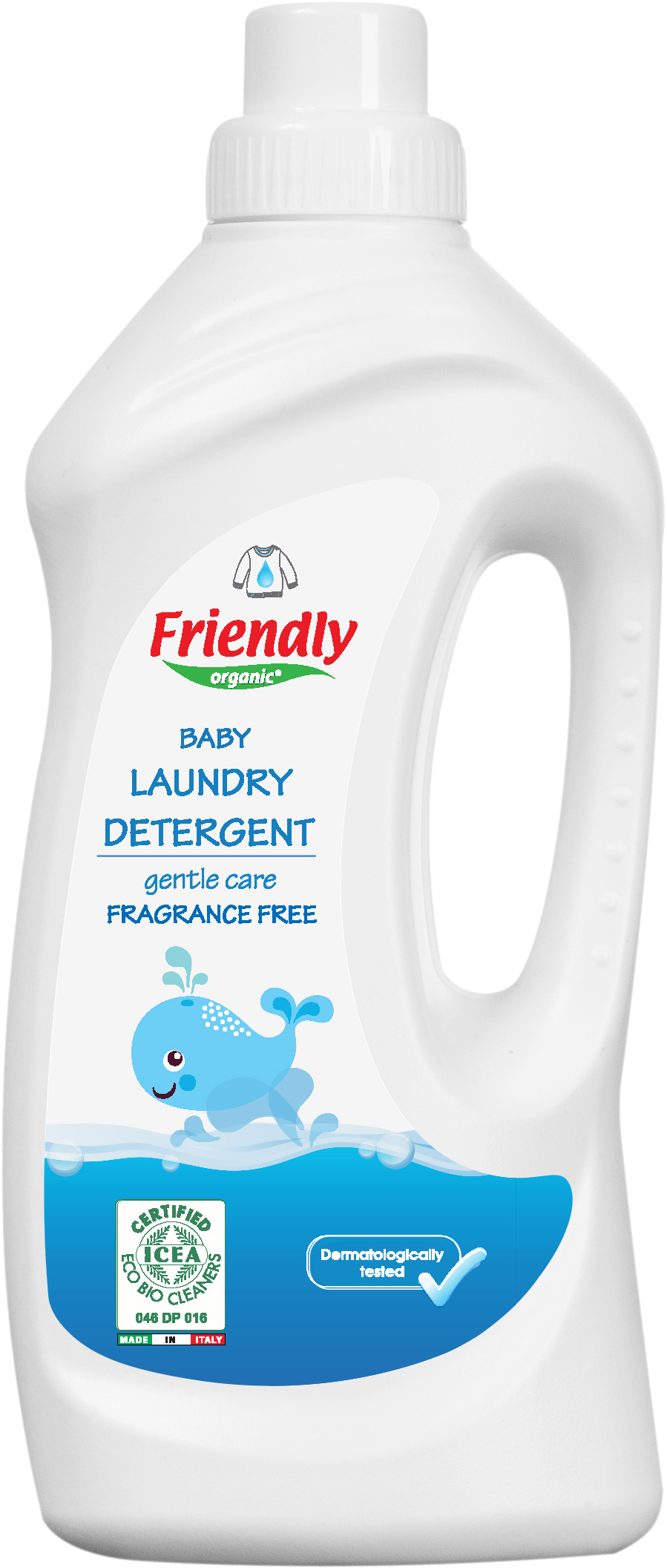 Органічний гель для прання дитячої білизни Friendly Organic Без запаху, 1000 мл - фото 1