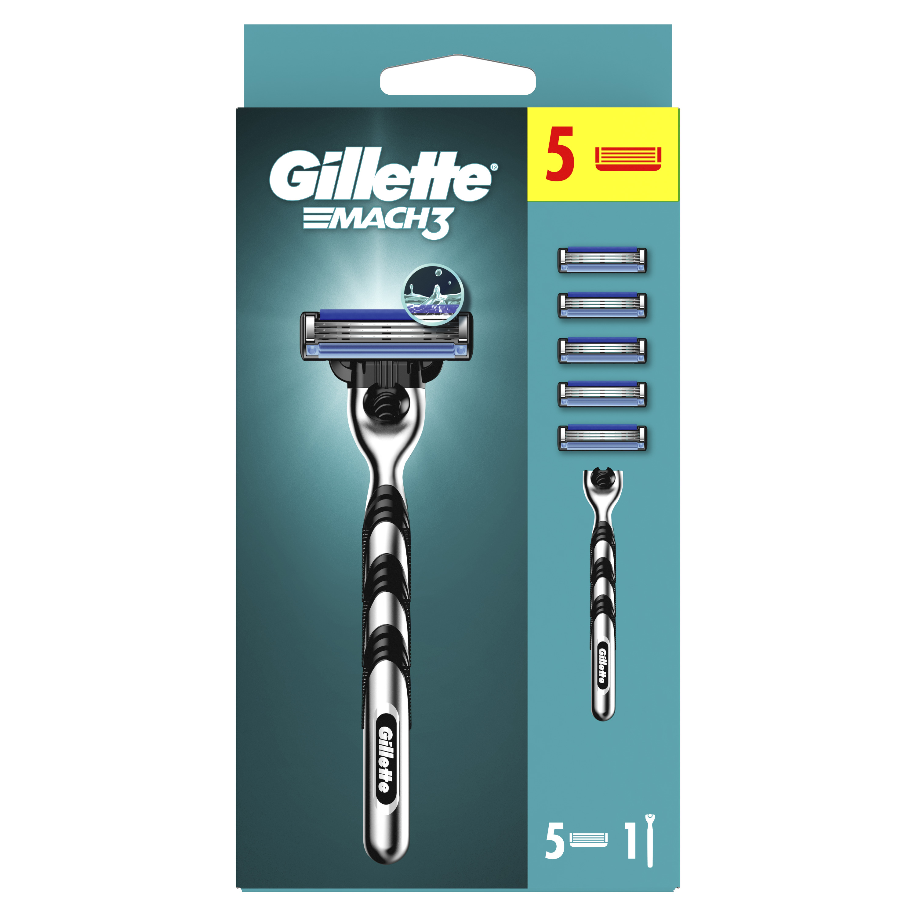 Станок для гоління Gillette Mach3, c 5 змінними картриджами - фото 2
