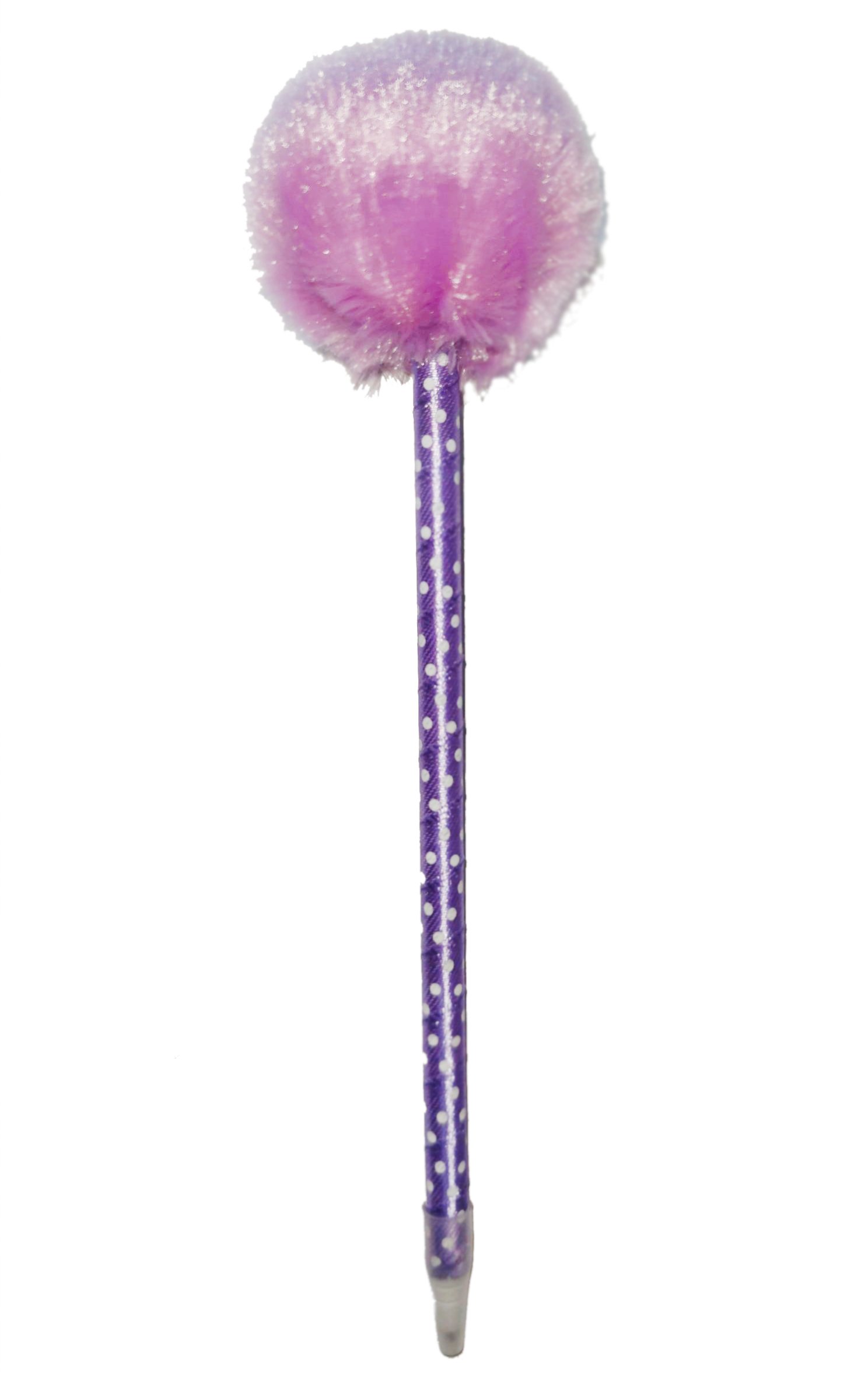 Ручка шариковая Offtop Помпон, фиолетовый (833893) - фото 1