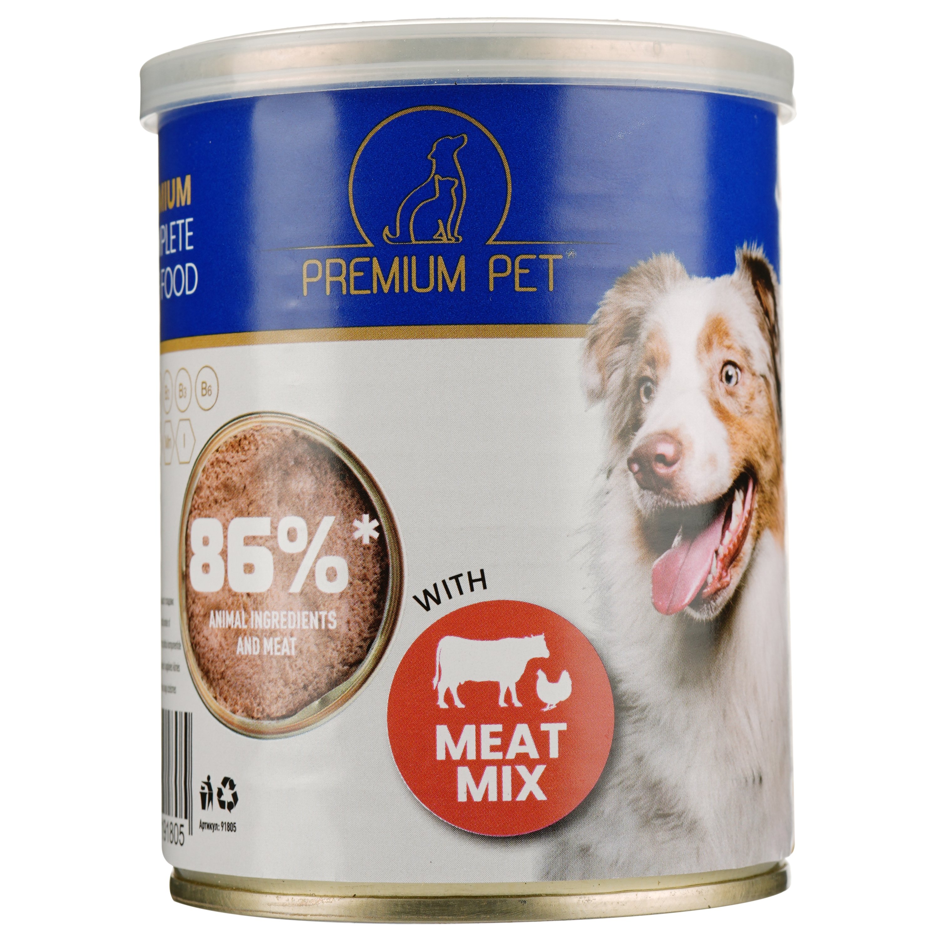 Паштет для взрослых собак Premium Pet мясное ассорти 360 г - фото 2