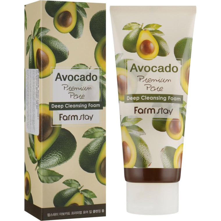 Пінка для обличчя FarmStay Avocado Premium Pore Deep Cleansing Foam 180 мл - фото 2