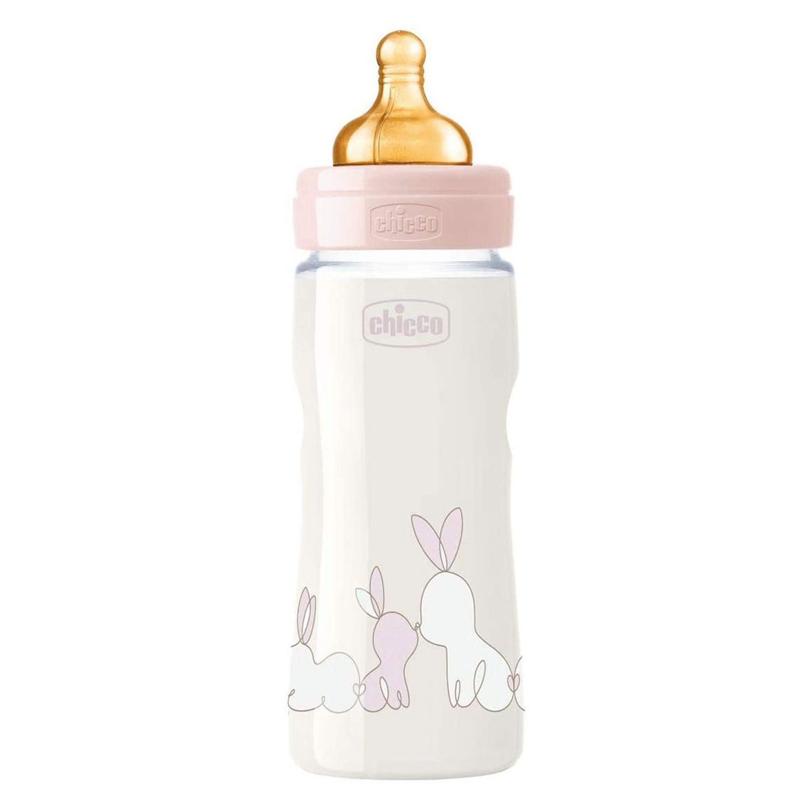Бутылочка для кормления Chicco Original Touch, с латексной соской, 330мл, розовый (27634.10) - фото 2