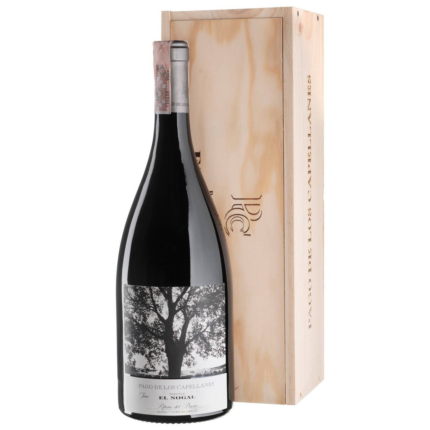 Вино Pago de los Capellanes Tinto Nogal 2018, у подарунковій упаковці, червоне, сухе, 1,5 л (R3248) - фото 1