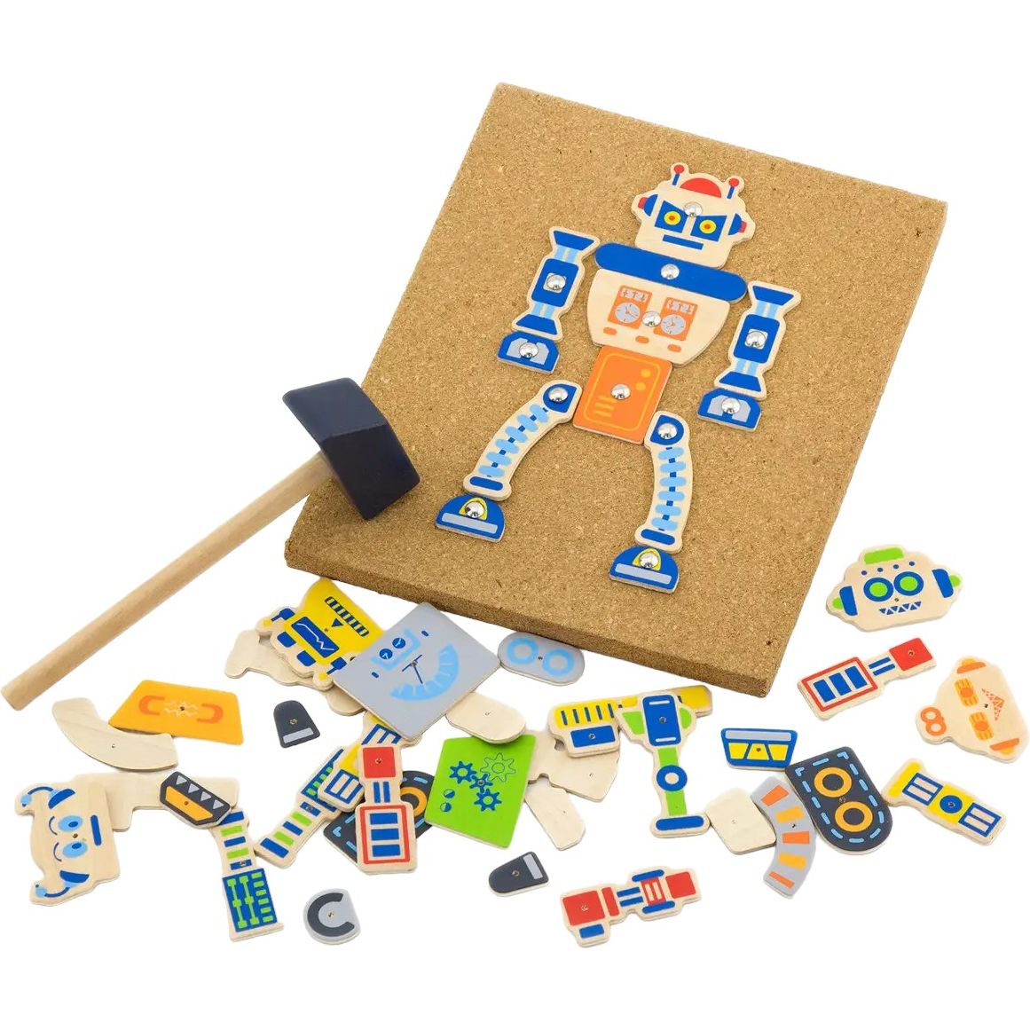 Набор для творчества Viga Toys Деревянная аппликация Робот (50335) - фото 2
