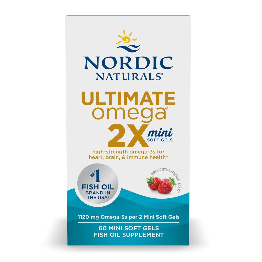 Рыбий жир Nordic Naturals Ultimate Omega 2X со вкусом клубники 1120 мг 60 мини капсул - фото 2