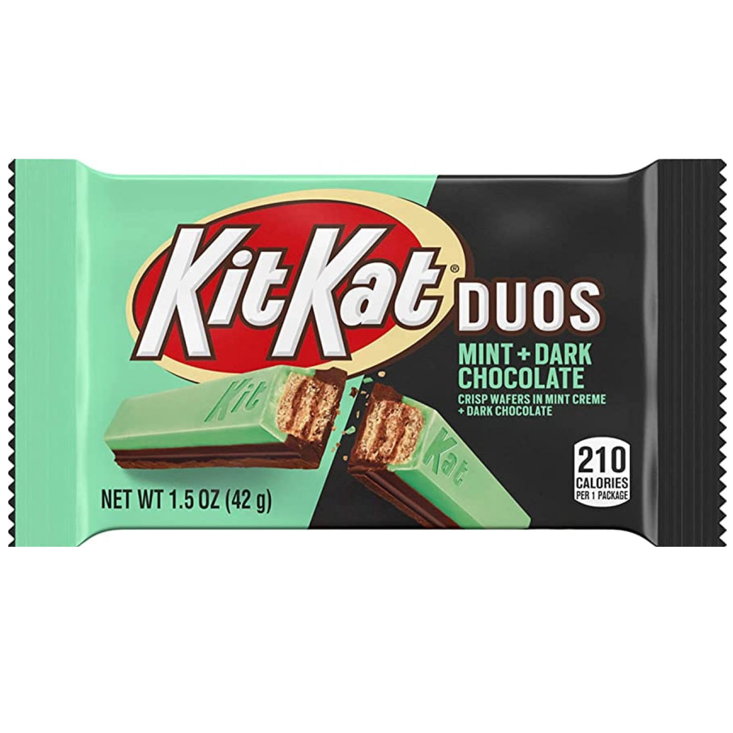 Батончик Kit Kat Duos Mint and Dark Chocolate Candy Bar 42 г - фото 1