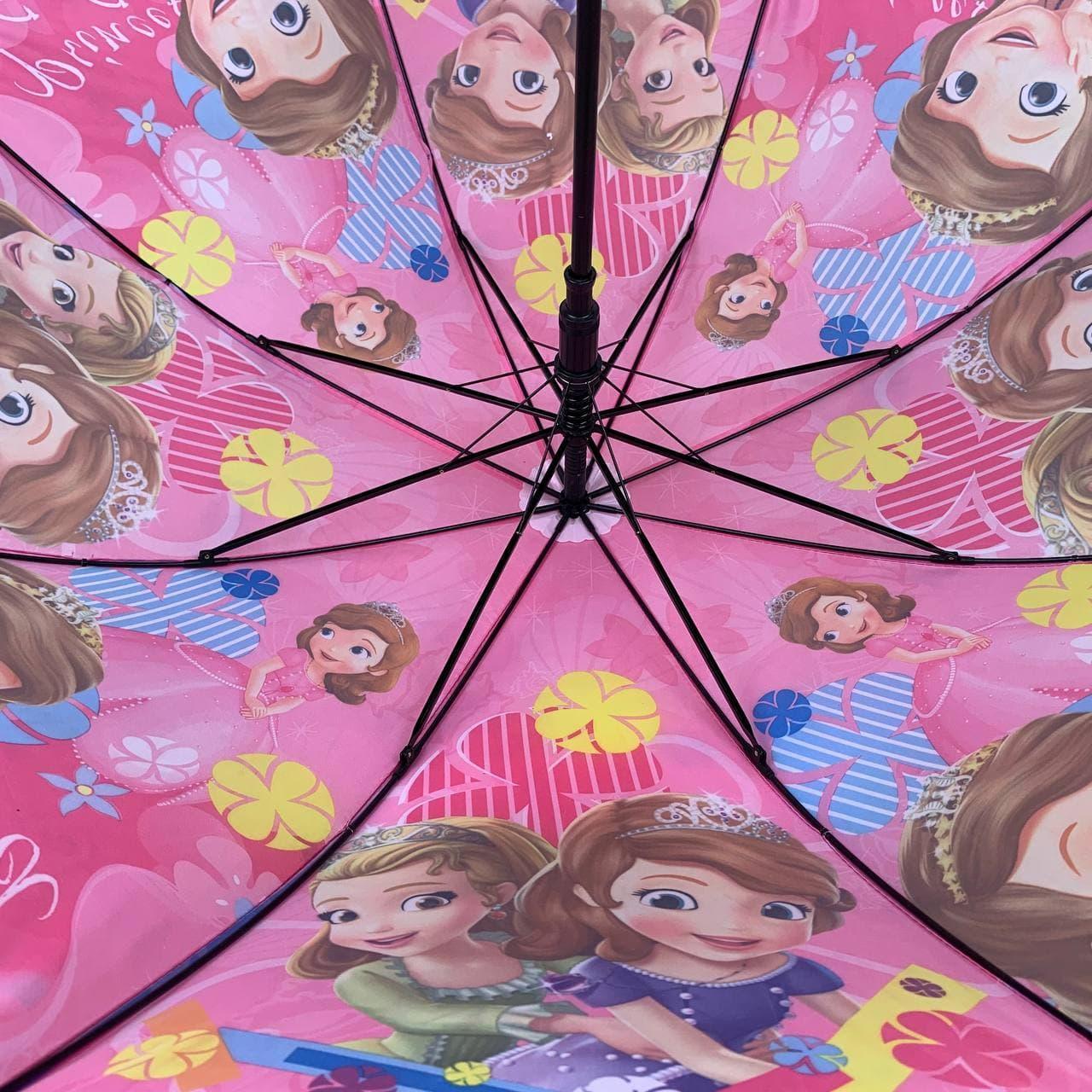 Дитяча парасолька-палиця напівавтомат Paolo Rossi 88 см рожева - фото 4