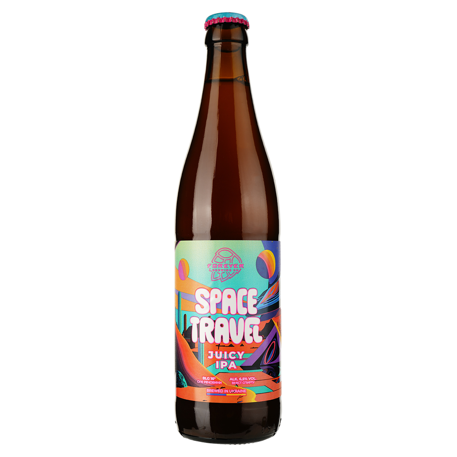 Пиво Forever Space Travel Juicy IPA светлое нефильтрованное 0.5 л - фото 1