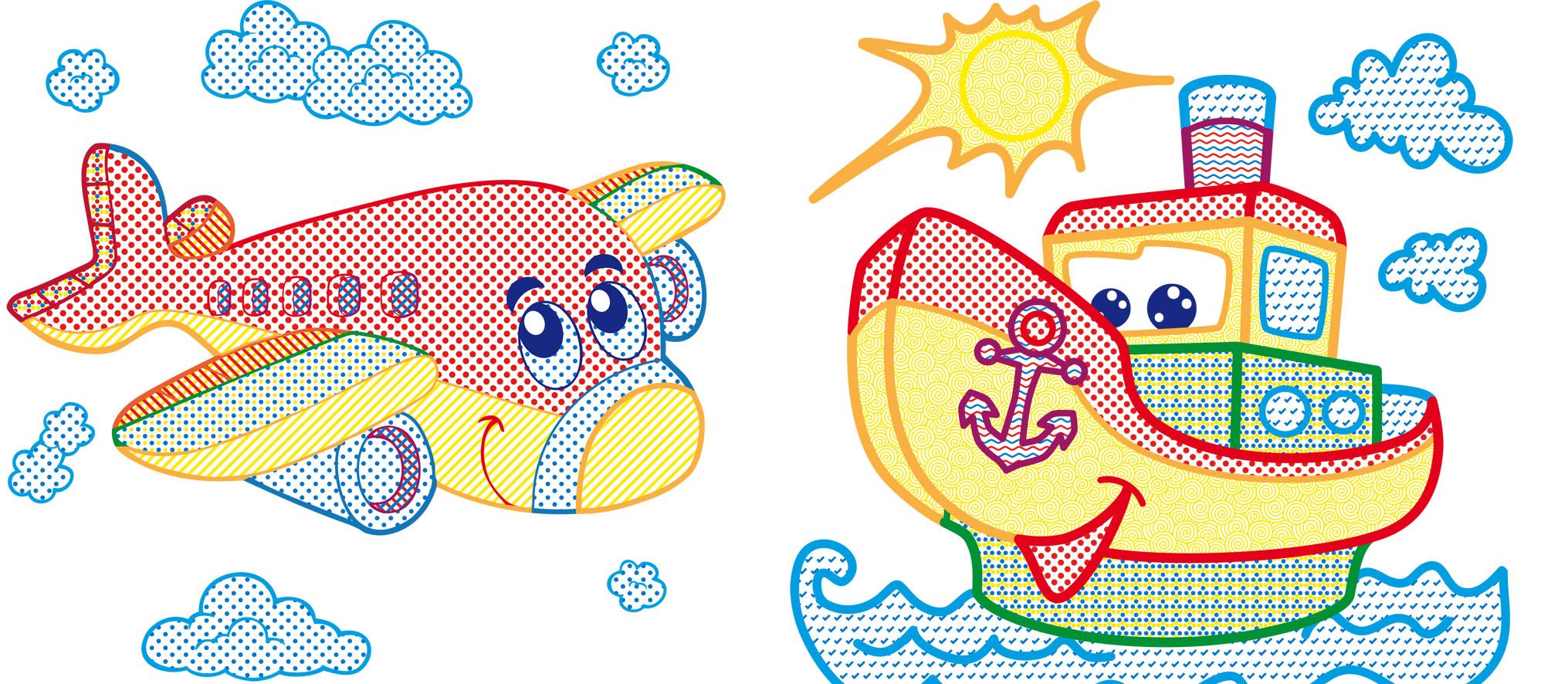 Водяна розмальовка Кристал Бук Плаваємо та літаємо, з кольоровим контуром, 12 сторінок (F00023309) - фото 3