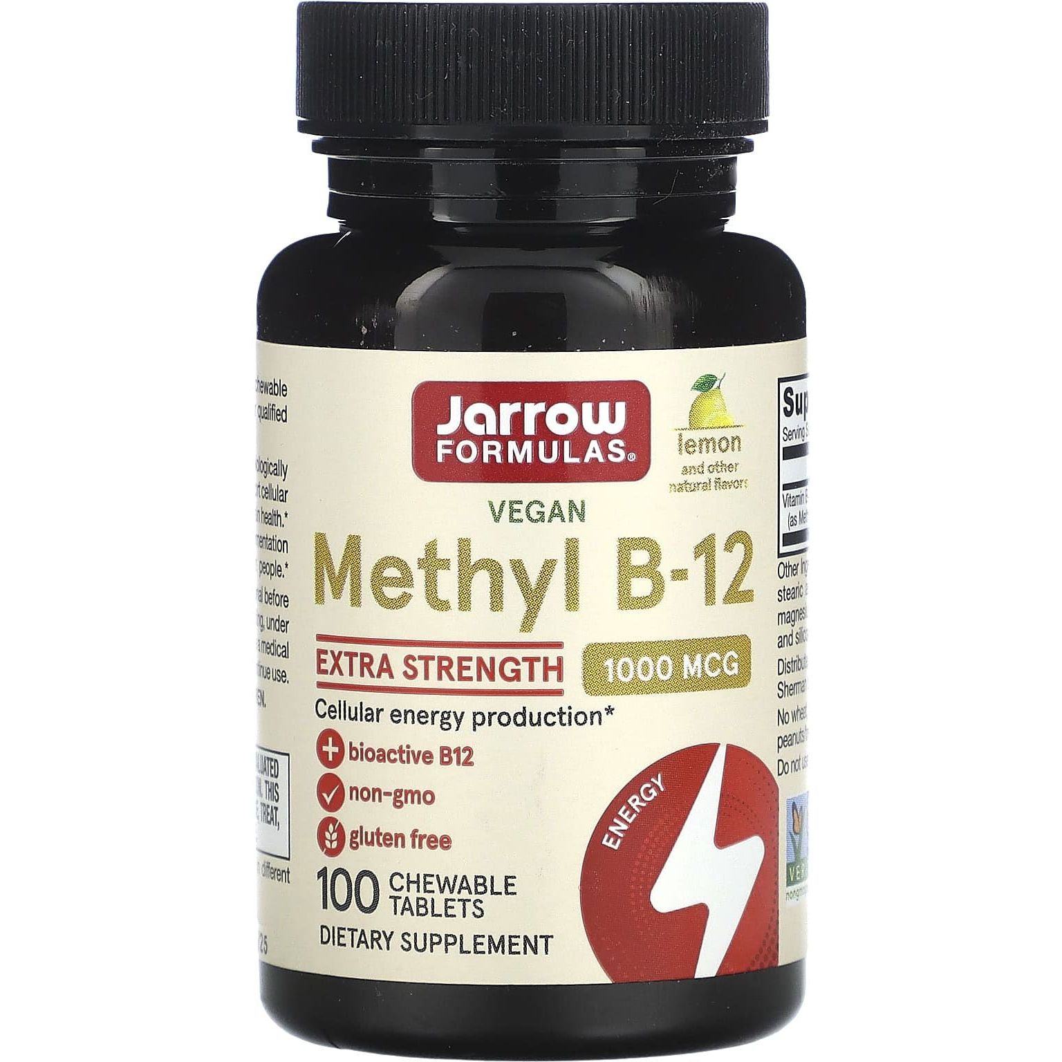 Метил B-12 Jarrow Formulas Methyl B-12 зі смаком лимона 1000 мкг 100 льодяників - фото 1