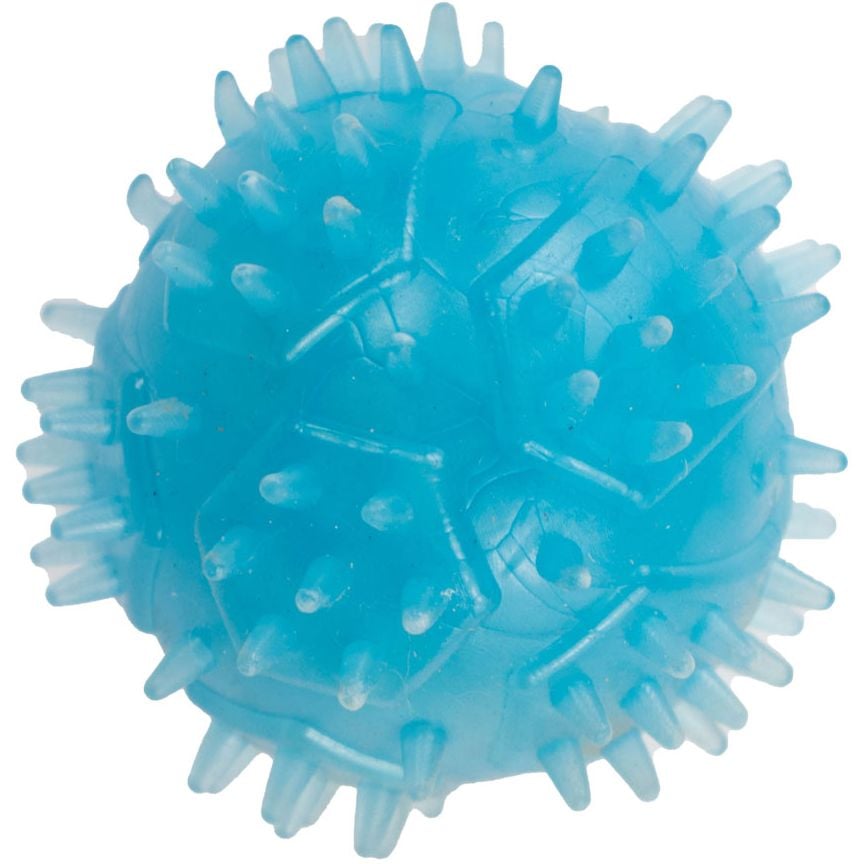 Іграшка для собак Agility м'яч з шипами 7.5 см блакитна - фото 1