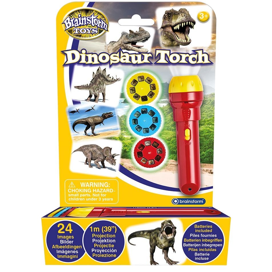 Ліхтарик-проектор Brainstorm Toys Світ динозаврів, 3 диски, 24 зображення (E2029) - фото 1