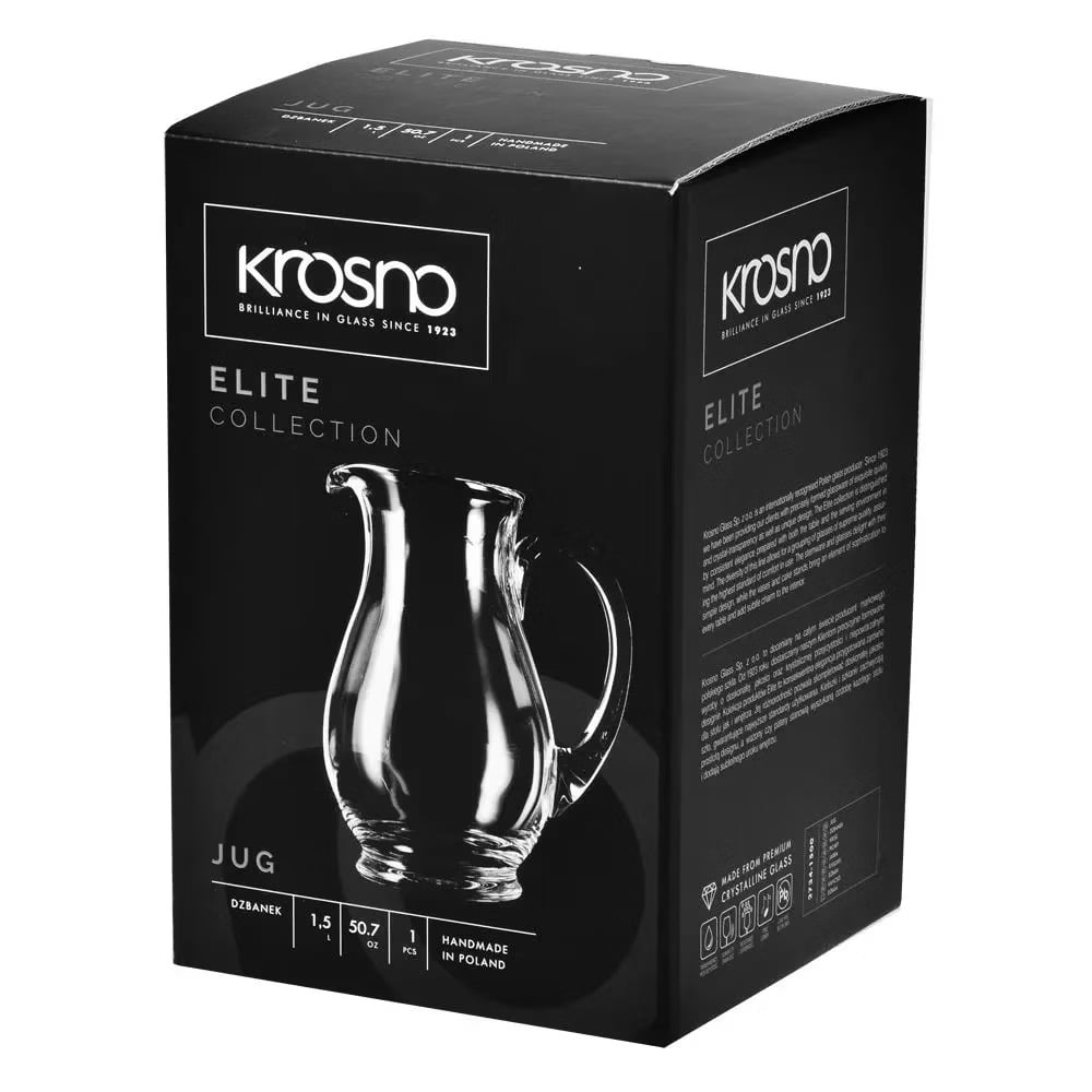 Кувшин Krosno Elite, стекло, 1,5 л (788326) - фото 3