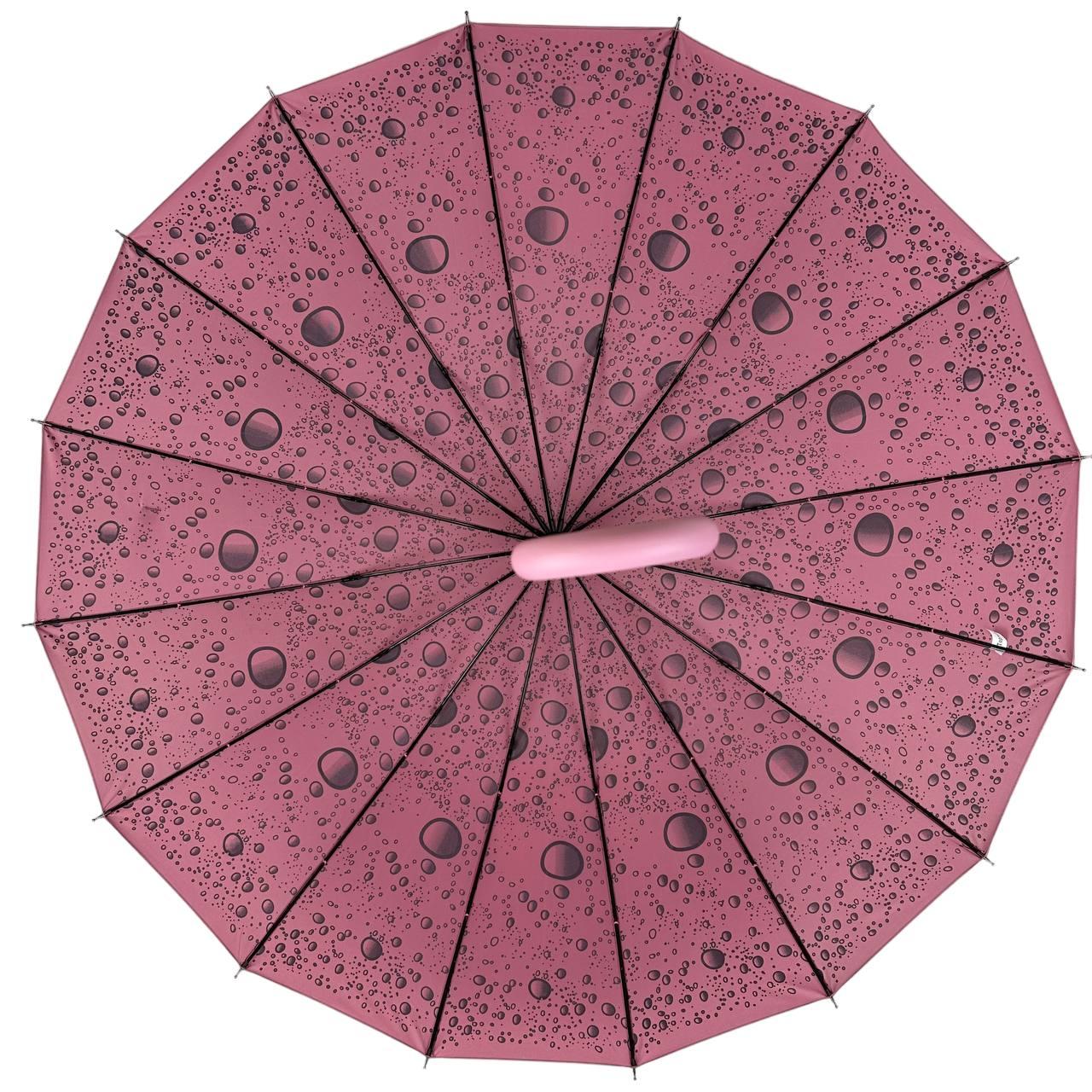 Женский зонт-трость полуавтомат Toprain 98 см розовый - фото 3