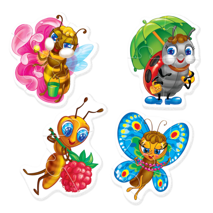 Бебі пазли Vladi Toys Малюк зможе Забавні комахи 16 елементів (VT1106-82) - фото 1