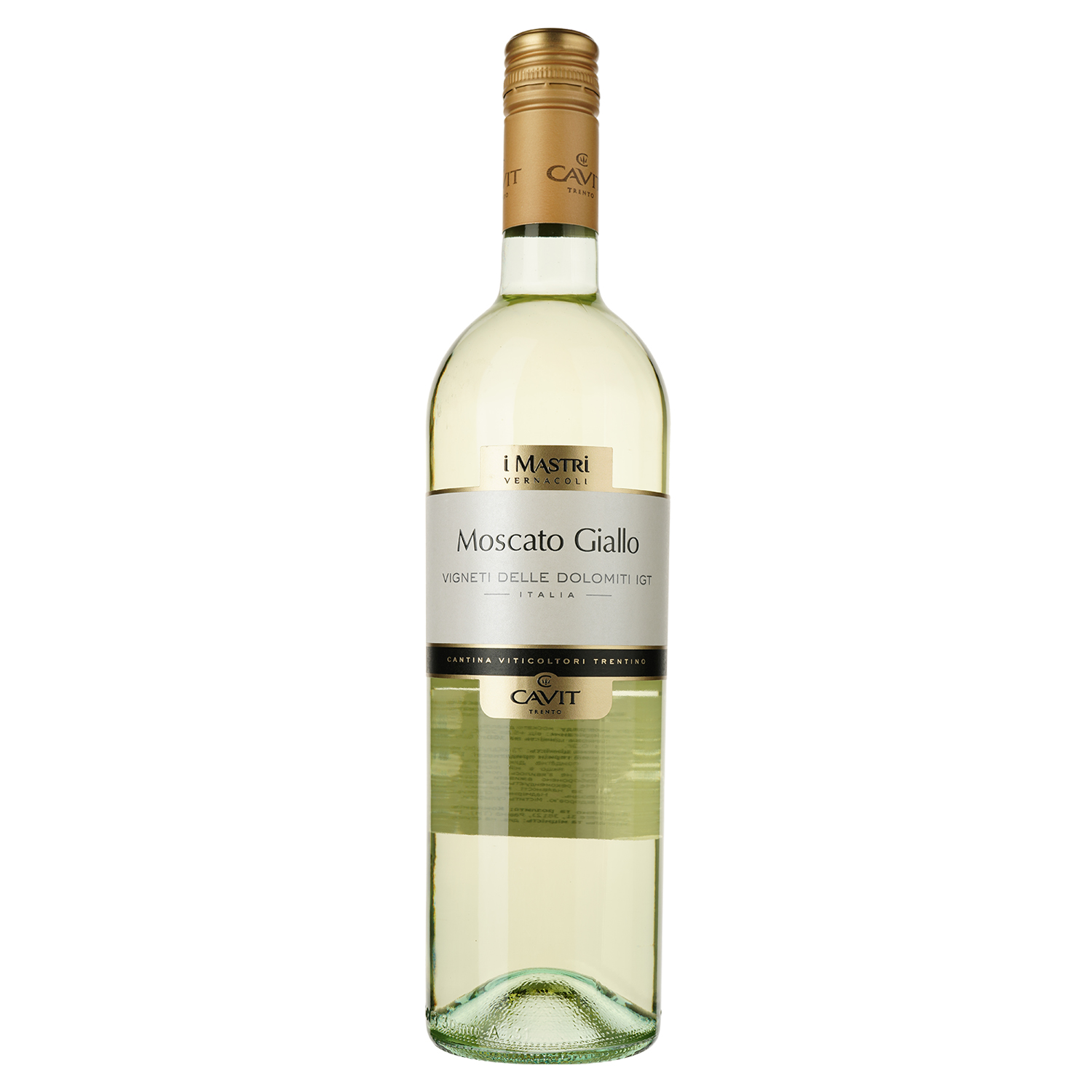Вино Cavit Mastri Vernacoli Moscato Giallo, біле, напівсухе, 11%, 0,75 л - фото 1
