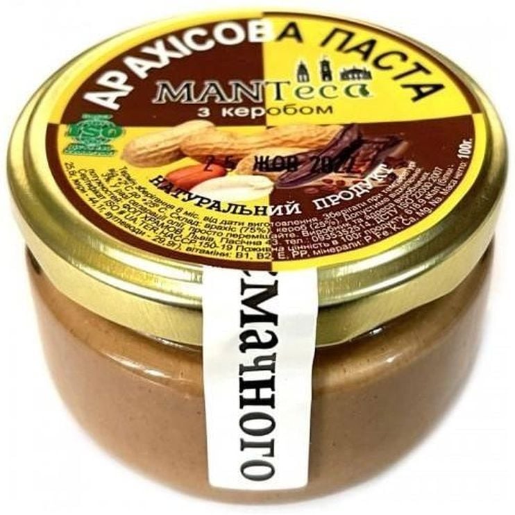 Паста арахісова Manteca з керобом, 100 г - фото 1