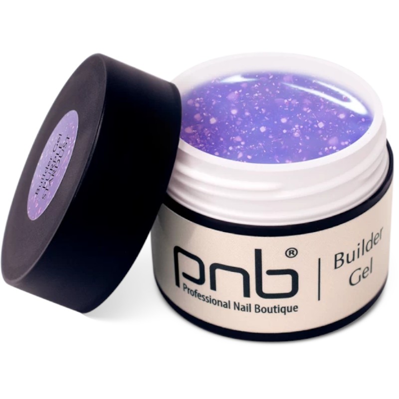 Моделирующий гель PNB Builder Gel Purple Stardust 15 мл - фото 1