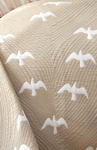 Набор постельное белье с покрывалом Karaca Home Albatros bej 2020-1, евро, бежевый, 7 предметов (svt-2000022236904) - фото 3