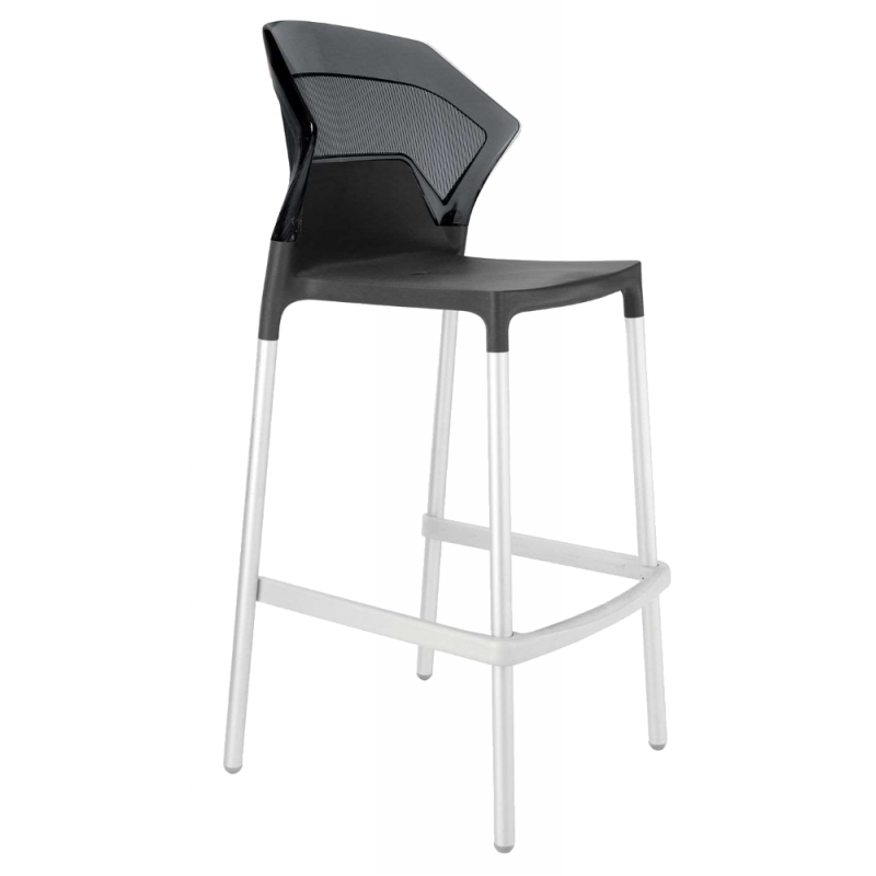 Барний стілець Papatya Ego-S, сірий з білим (813730) - фото 1