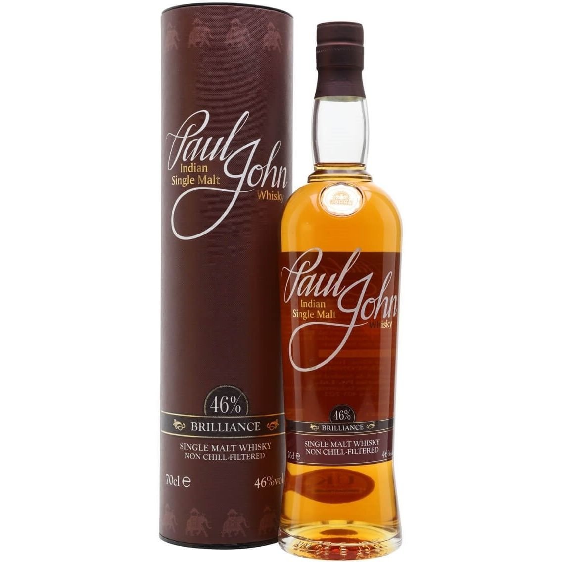 Виски Paul John Brilliance Single Malt Indian Whisky 46% 0.7 л в подарочной упаковке - фото 1