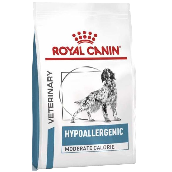 Сухой диетический корм для собак Royal Canin Hypoallergenic Moderate Calorie склонных к избыточному весу, при нежелательной реакции на корм, 1,5 кг (39640151) - фото 1