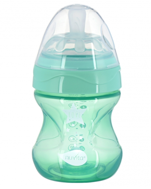 Бутылочка для кормления Nuvita Mimic Cool, антиколиковая, 150 мл, зеленый (NV6012GREEN) - фото 1