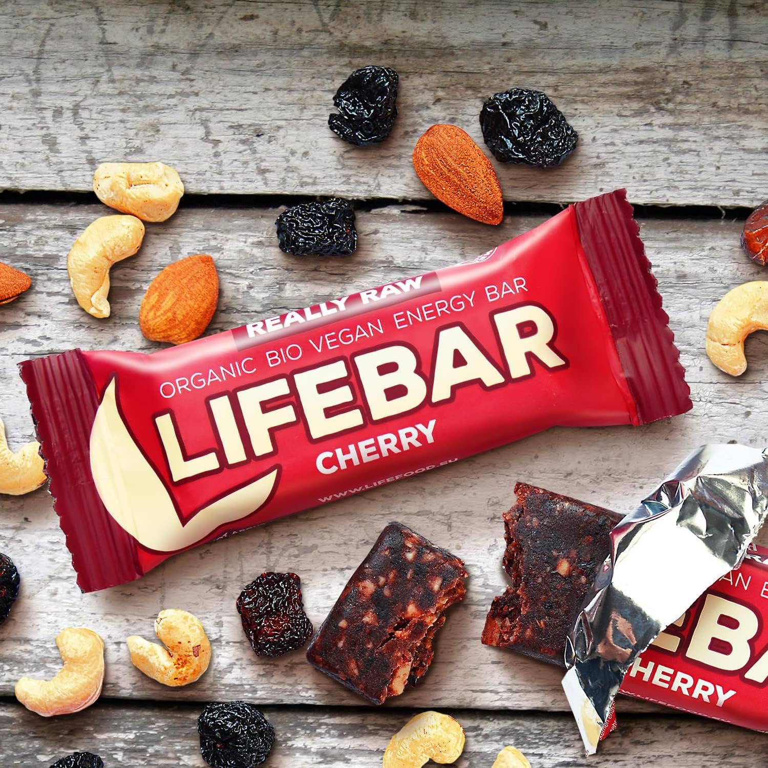 Батончик Lifefood Lifebar енергетичний з вишнею органічний 47 г - фото 7