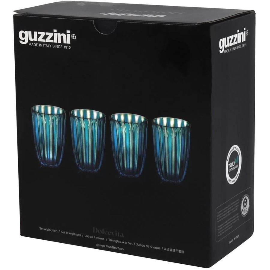 Набір склянок Guzzini Dolcevita, 470 мл, бірюзовий, 4 шт (12390048) - фото 2